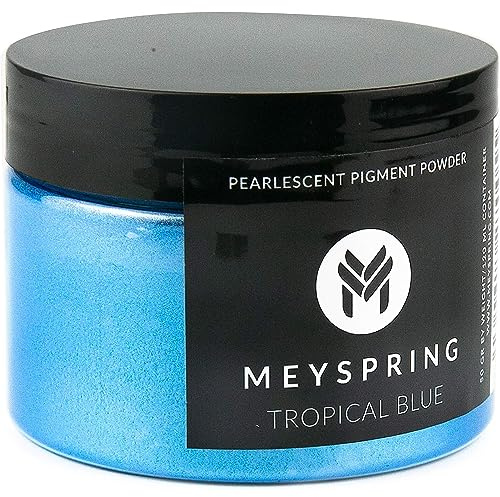 LIUNOVIP MEYSPRING Tropical Blue Epoxy Resin Color Pigment, 50 Grams | Great for Resin Art, UV Resin, Mica Powder for Epoxy Resin