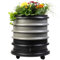 WORMbox | Lombricomposteur 3 Plateaux Gris + Jardinière | 48 litres | Compostez Vos déchets organiques, Les vers de Terre/lombrics produisent du lombricompost