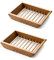 Kaxich Lot de 2 Porte-Savon en Bois Bambou Naturel Boîte à Savon Support de Stockage de Savon de Douche Saver pour Salle de Bain Douche Cuisine