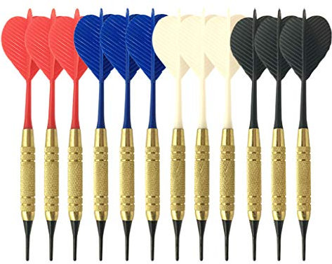 JIACUO 12 Teile/Satz Weiche Nylonspitze Darts PC Welle für Elektronische Kunststoff Dartscheibe Home Bar Zufällige Farbe