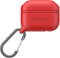 Catalyst Wasserdichtes Special Edition Case für AirPods Pro (1. und 2. Generation), kompatibel mit kabellosem Laden, einteiliges Design, hoher Fallschutz, mit Karabiner, Soft-Touch – Rot