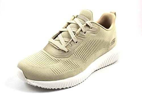 Skechers Bobs Squad Tough Talk, Zapatillas Mujer, Natural Engineered Knit, 37.5 EU