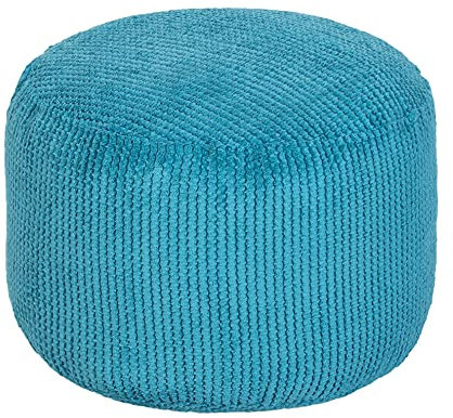 Loft 25 Sitzsack Fußhocker Round Bubble | Indoor Wohnzimmer Beinstütze | Ergonomisch Gestalteter Sitzpuff | Ultra bequem und Langlebig (Teal)