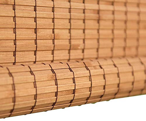 Bambus Roll Rollo Jalousien Sonnenschutz, Blackout Rollläden Horizontal Jalousien für Fenstertrennwand, wasserdichter Mehltau (Größe: 110x180cm)