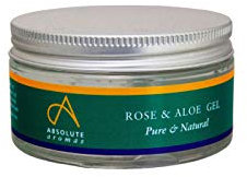 Absolute Aromas Gel Rose & Aloe vera 100 ml – Beruhigendes und feuchtigkeitsspendendes Aloe-vera-Gel, angereichert mit dem ätherischen Öl der Damaszener-Rose