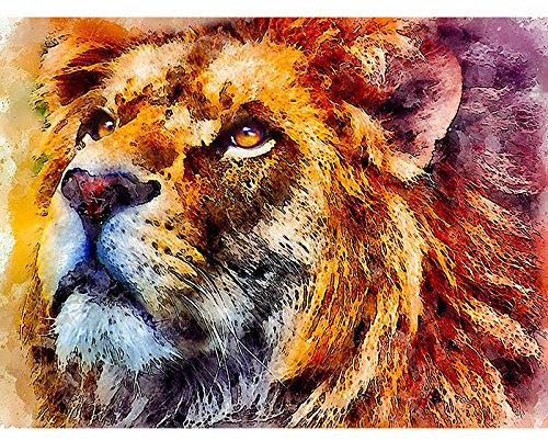 LZQZJD Adult Impossible 1000 Stück Puzzle Zeichnung Lion Herausforderndes Familienspaßspielzeug