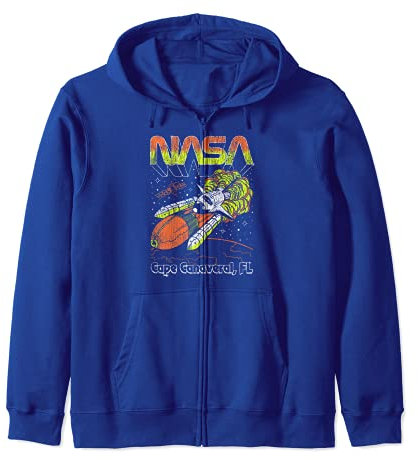 NASA Cape Canaveral FL Blast Off Retro Kapuzenjacke