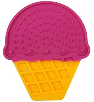 All For Paws Chill Out Ice Cream Slow Feed Dog Lick Mat | Slow Down Feeding, Relieve Fear & Boredom, Freezable for Cooling Dogs Down in Summer Months, Suction Cup to Prevent Movement