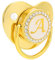 Goldener Baby-Schnuller, Personalisiertes Gebogenes Design, 26 Buchstaben, Sichere Materialien, Gesunder Bling-Baby-Schnuller, Neugeborenen-Essentials mit Clips für 6 Bis 18 Monate Baby(G)