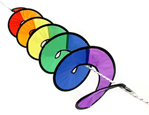 Windspiel aus Nylon, Regenbogen-Spirale, für Garten, Heimdekoration