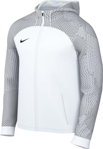 Nike Uomo Giacca Con Cappuccio M Nk Df Strk23 Hd Trk Jkt K, Bianco/Grigio Lupo/Bianco/Nero, DR2571-100, L