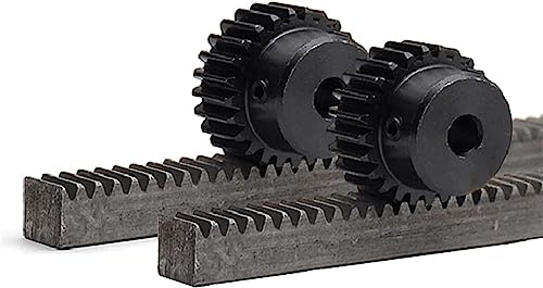 Engrenage de transmission, pignon en spirale 2pcs Engrenage droit avec crémaillère 10x10x500mm 1M 16T Pignon 1 Module 45 Acier Métallique Pignon Crémaillère Transmission à vis sans fin (Color : 5mm bo