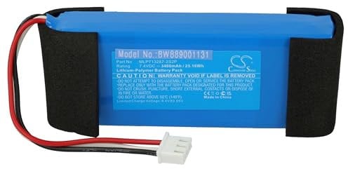 vhbw Akku Ersatz für Harman/Kardon MLP713287-2S2P für Lautsprecher Boxen Speaker (3400mAh, 7,4V, Li-Polymer)