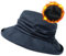 Comhats wasserdichte Damen Winterhut, warme Fleece-gefütterte Fischerhüte Regenhut Sonnenhut Verstellbar | Faltbar | Winddicht 737_Navy Blau (Fleece-Futter) M