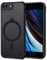 XTCASE Hülle für iPhone 8 Plus / 7 Plus Magnetisch kompatibel mit Magsafe, Matt Transluzente Handyhülle für iPhone 8 Plus / 7 Plus (5.5) Kratzfeste PC Rückseite + TPU Bumper - Schwarz