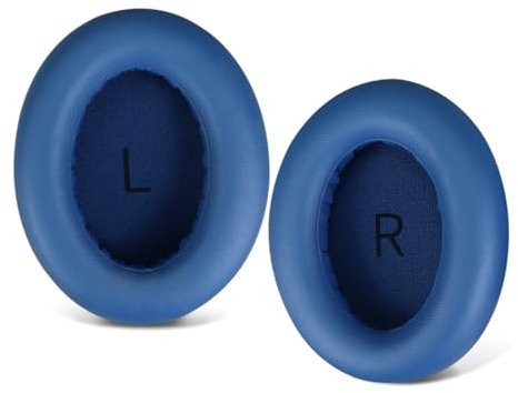 SINOWO Almohadillas de repuesto para auriculares SonoFlow 1MORE SonoFlow, SonoFlow SE con cancelación activa de ruido, almohadillas con espuma viscoelástica de aislamiento de ruido, piel sintética