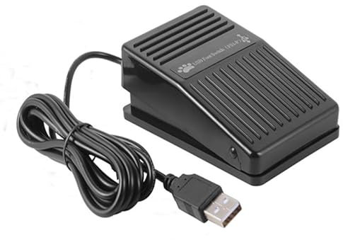 GERUI USB Einzel Fußschalter Aktion Schalter Tastaturpedal, Mechanischer USB Einzelpedalschalter,USB Industrie Fußschalter Pedal Momentan Anti-Rutsch Benutzerdefinierte Tastenkombination