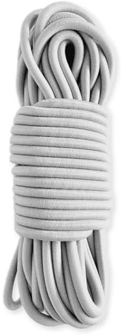 Cuerda elástica Gris 20 Metros - Calidad Económica TECPLAST 8SW - Cable elástico - Diámetro 8 mm