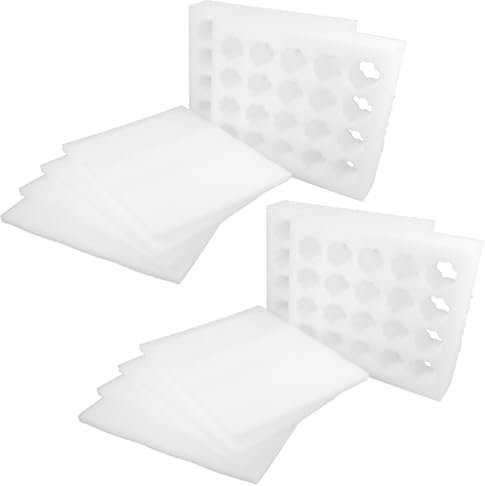 PRETYZOOM Supporto di Fissaggio Vassoio 4 Set di Contenitori Infrangibili 20 Bianco