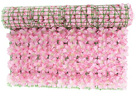 Künstliche Blumen Zaun, künstliche Efeuhecke, Geräuschreduzierung, Sichtschutz, UV-geschützt, dekoratives Spalier, Wandschutz für den Außenbereich, Garten, Hof, Hinterhof, Heimdekoration