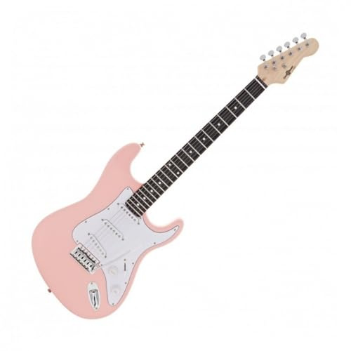 Full Size E-Gitarre Ideal für Einsteiger LA von Gear4music mit Zubehör Pink