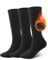 SIMIYA 3 Paar Socken Damen, Thermo Kniestrümpfe Damen Stützstrümpfe aus Atmungsaktiver Baumwolle Damen Warme Thermosocken für Winter (Schwarz)