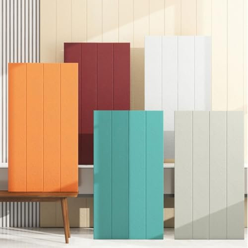 Peel and Stick Upholstered Wall Panels for Bedroom Self Adhesive Waterproof Headboard Padding with Anti Collision Feature (Dark Blue 4 pcs)