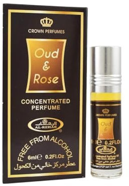 New Perfumes Oud & Rose Concentrated Perfume, Alcohol-Free, 6ml