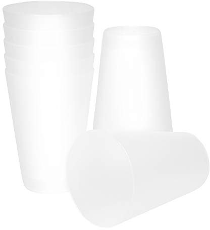 Lot de 20 gobelets en plastique rigide pour fête d'enfants - 400 ml - Réutilisables - Réutilisables - Couleur et quantité au choix
