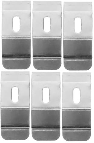 VILLCASE Lot De 6 Clips pour Stores De Fenêtre Fixations pour Stores Fixations pour Stores Fixations pour Rails De Rideaux De Plafond Fixations pour Stores en Métal Argenté