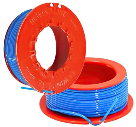 QKEINV 2Pcs Strimmer Spool Replacement, Strimmer Wire for Flymo Mini Trim, Strimmers Line & Spool Compatible for McCulloch MT21 Spare Part FLY031 5131106090 599431890,Trimmer Line Replacement