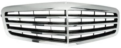 HATSVTGR Auto Frontgrill Chrom Kühlergrill Für Mercedes E-Klasse W212 2009 2010 2011 2012 2013 Frontstoßstangengrill