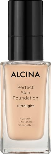ALCINA Perfect Skin Foundation ultralight - 1 x 35 ml - Hohe Deckkraft - Makelloses Erscheinungsbild ohne Maskeneffekt - Perfektes, seidenmattes Finish - Mit Hyaluron & Sheabutter