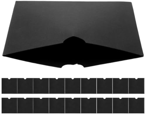 GALPADA 20pcs Black Kraft Paper CD Sleeves for Disc Storage, Sturdy Dvd Storage Holder with Enduring Protection, for Organising Cds and Dvds at Home Or Office