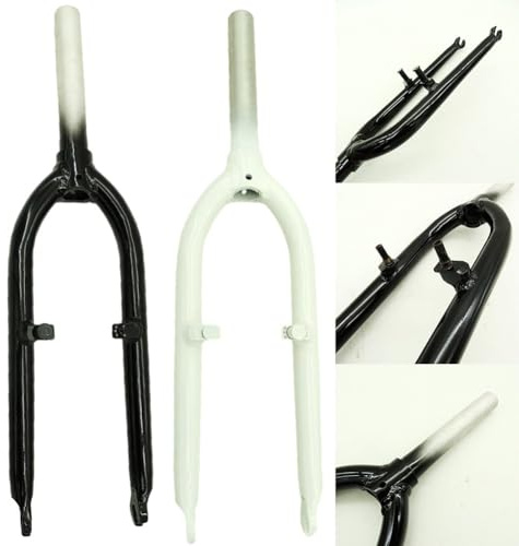 ReachMall Forcella anteriore pieghevole in alluminio, forcella di sospensione con freno a V da 20 pollici con tubo superiore da 28,6 mm x 170 mm, ricambio in lega leggera per bici da 20 pollici