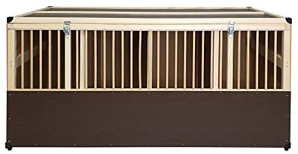 Geflügel - Transportkiste Holz - 4 Abteile - 50er