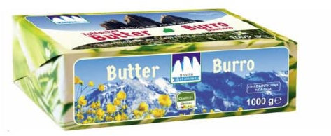 Burro di Dobbiaco Stanga 1 kg. - Latteria Tre Cime