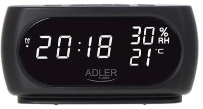 ADLER LED-Uhr, Temperatur- und Feuchtigkeitsmessung
