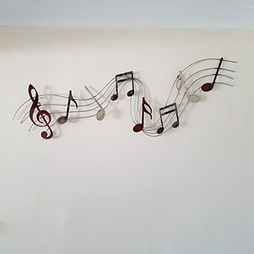 garden ornaments and accessories Playful Music Notes Metal Wall Art