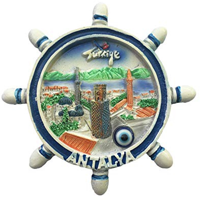 Antalya Turkey 3D Rudder Refrigerator Magnet Travel Sticker Souvenirs,Home & Kitchen Decoration Turkey Fridge Magnet from China