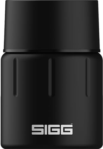 SIGG 8733.9 Gemstone Food Jar Obsidian (0.5 L), isolierter Essensbehälter für Büro, Schule und Outdoor, Thermobehälter aus hochwertigem 18/8 Edelstahl