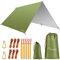 RYACO Toldo de Refugio Impermeable 3M*3M, Hamaca Tienda de campaña, portátil, Ligera, Impermeable, Refugio para Camping, Senderismo, Mochila (Ejercito Verde)