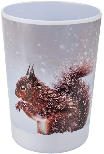 alles-meine.de GmbH Geschirr Motivwahl & Artikelwahl__ Trinkbecher/Zahnputzbecher/Malbecher - Eichhörnchen im Schnee - Weihnachtsmotiv - Weihnachten - Becher - 350 ml - Me..