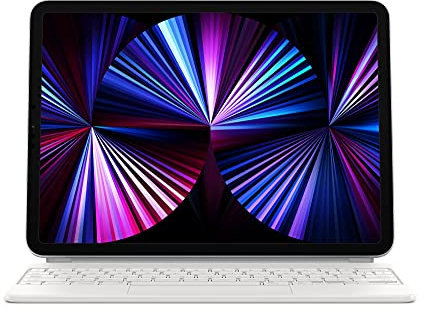 Apple Magic Keyboard for iPad Air (M2), iPad Pro 11-inch (4th, 3rd, 2nd & 1st generation) and iPad Air (5th, 4th generation) - British English - White
