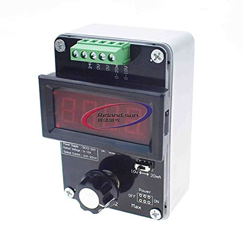 Reland Sun 4-20mA Generatore, generatore di segnale regolabile, DC 0-10V 0 4-20mA Simulatore analogico di tensione corrente per la regolazione del valore PLC Panel LED Test (non ricaricabile)