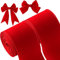 2 Rollen 2,5 Zoll 10 Yards Weihnachten Samtband Einseitige Schlichtes Weihnachten Samtband zum Verpacken von Geschenken Basteln Weihnachtskranz Baum Dekoration (Rot)
