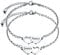 INBLUE 2～3 PCS Personalisierte Herzform Armbänder Set Bester Freund Name Angepasst 1～3 Namen Beste Freundin Geschenke für Frauen Freundschaft BFF Armbänder für 2～3 Schwestern (Silber 2 Stück)