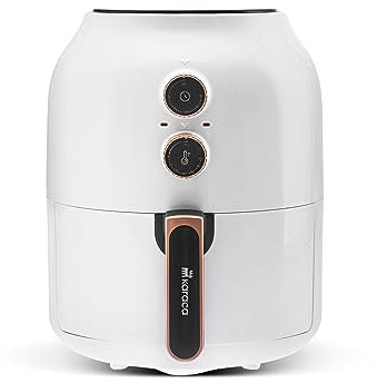 Karaca Multifry - Cazuela única, súper rápida, freidora de aire caliente, calentador de alimentación, 1300 W, recipiente extraíble, temporizador, capacidad: 3,5 litros/blanco