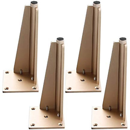ZJYWMM 4 Stück Möbelbeine Verstellbare Möbelfüße Metallstützende Füße Aluminiumlegierung Schrankfüße Ersatz-Möbelerhöhungen Couch Schreibtisch Bettbeine Tischbeine Sofabeine, Bronze gebür