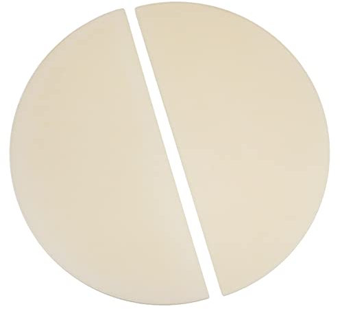 DaYvlen Dia 14 1/5-in Half-Moon Ceramic Heat Deflector Plates for Kamado Joe Classic Grills